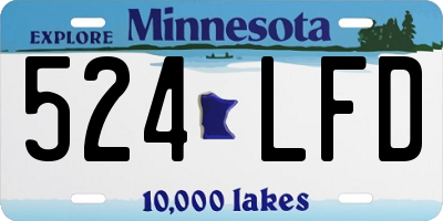 MN license plate 524LFD