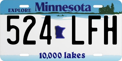 MN license plate 524LFH