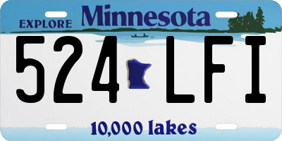 MN license plate 524LFI