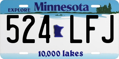MN license plate 524LFJ