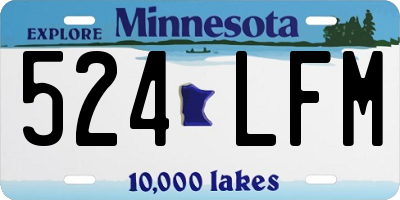 MN license plate 524LFM