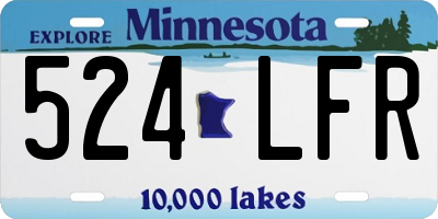 MN license plate 524LFR