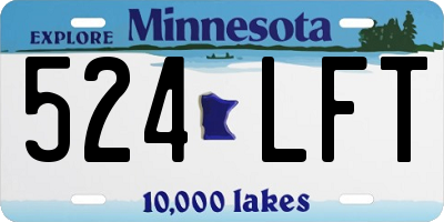 MN license plate 524LFT