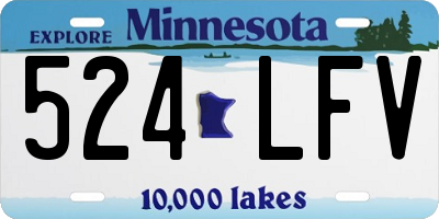 MN license plate 524LFV