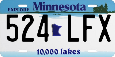 MN license plate 524LFX