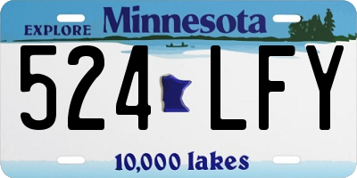 MN license plate 524LFY