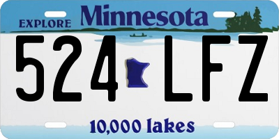 MN license plate 524LFZ