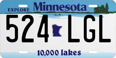 MN license plate 524LGL
