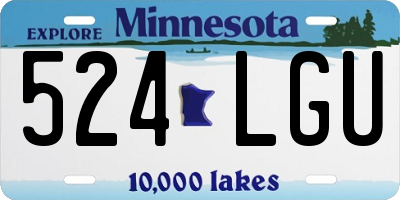 MN license plate 524LGU