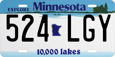 MN license plate 524LGY
