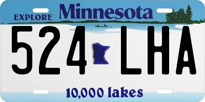 MN license plate 524LHA