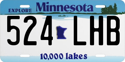 MN license plate 524LHB