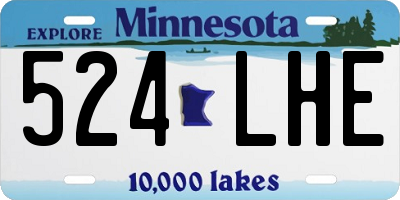 MN license plate 524LHE