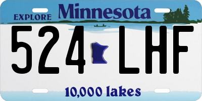 MN license plate 524LHF