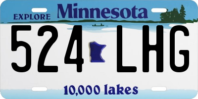 MN license plate 524LHG