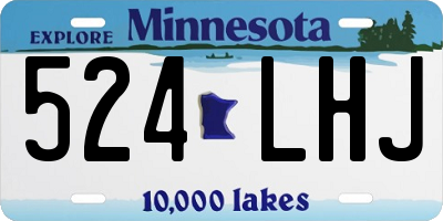 MN license plate 524LHJ