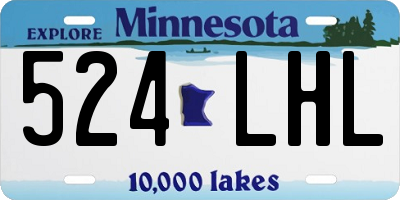MN license plate 524LHL