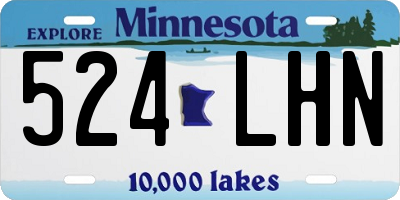 MN license plate 524LHN