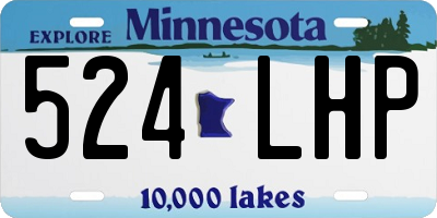 MN license plate 524LHP