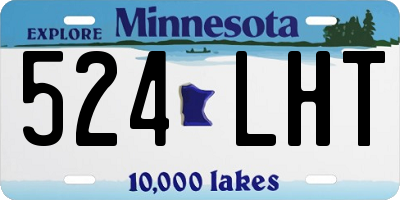 MN license plate 524LHT