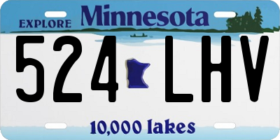 MN license plate 524LHV