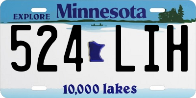 MN license plate 524LIH