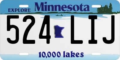 MN license plate 524LIJ