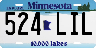 MN license plate 524LIL