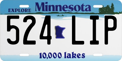 MN license plate 524LIP