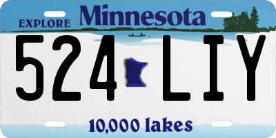 MN license plate 524LIY