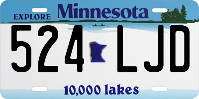 MN license plate 524LJD