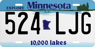 MN license plate 524LJG