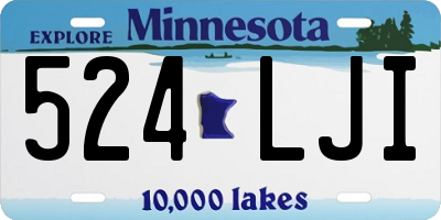 MN license plate 524LJI
