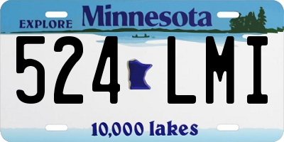 MN license plate 524LMI