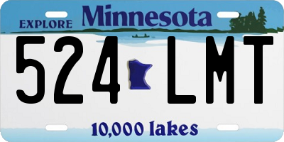 MN license plate 524LMT