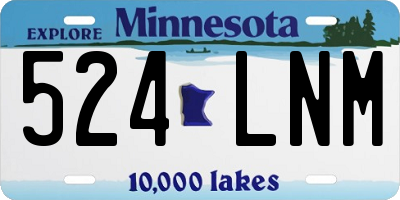 MN license plate 524LNM