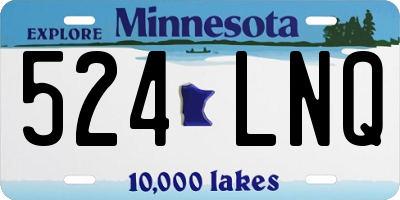 MN license plate 524LNQ
