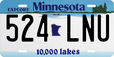 MN license plate 524LNU