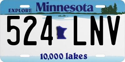 MN license plate 524LNV