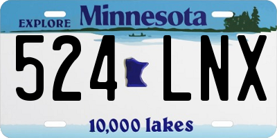 MN license plate 524LNX