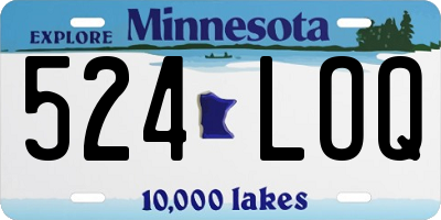 MN license plate 524LOQ