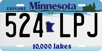 MN license plate 524LPJ