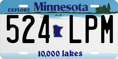 MN license plate 524LPM