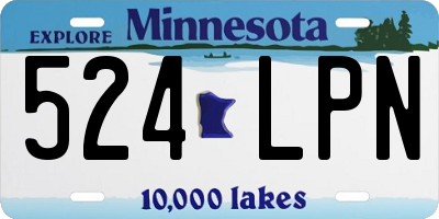 MN license plate 524LPN