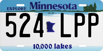 MN license plate 524LPP