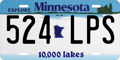 MN license plate 524LPS