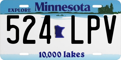 MN license plate 524LPV