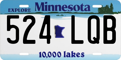 MN license plate 524LQB
