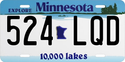 MN license plate 524LQD