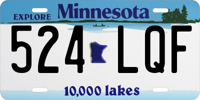 MN license plate 524LQF